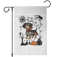 Funny Halloween Gift Garden Flag Trick Or Treat With My Dachshund Dracula - Wonder Print Shop