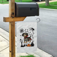 Funny Halloween Gift Garden Flag Trick Or Treat With My Dachshund Dracula - Wonder Print Shop