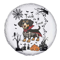 Funny Halloween Gift Spare Tire Cover Trick Or Treat With My Dachshund Dracula - Wonder Print Shop
