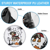 Funny Halloween Gift Spare Tire Cover Trick Or Treat With My Dachshund Dracula - Wonder Print Shop