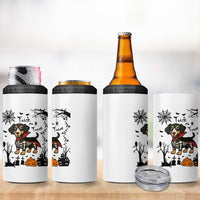 Funny Halloween Gift 4 in 1 Can Cooler Tumbler Trick Or Treat With My Dachshund Dracula