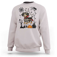 Funny Halloween Gift Sweatshirt Trick Or Treat With My Dachshund Dracula - Wonder Print Shop