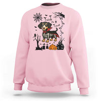 Funny Halloween Gift Sweatshirt Trick Or Treat With My Dachshund Dracula - Wonder Print Shop
