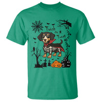 Funny Halloween Gift T Shirt Trick Or Treat With My Dachshund Dracula - Wonder Print Shop