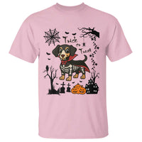 Funny Halloween Gift T Shirt Trick Or Treat With My Dachshund Dracula - Wonder Print Shop