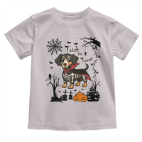 Funny Halloween Gift Toddler T Shirt Trick Or Treat With My Dachshund Dracula - Wonder Print Shop