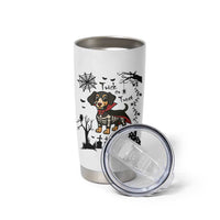 Funny Halloween Gift Tumbler Cup Trick Or Treat With My Dachshund Dracula