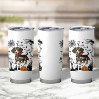 Funny Halloween Gift Tumbler Cup Trick Or Treat With My Dachshund Dracula