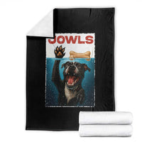 Pitbull Lover Throw Blanket Funny Jowls Horror Dog Poster - Wonder Print Shop