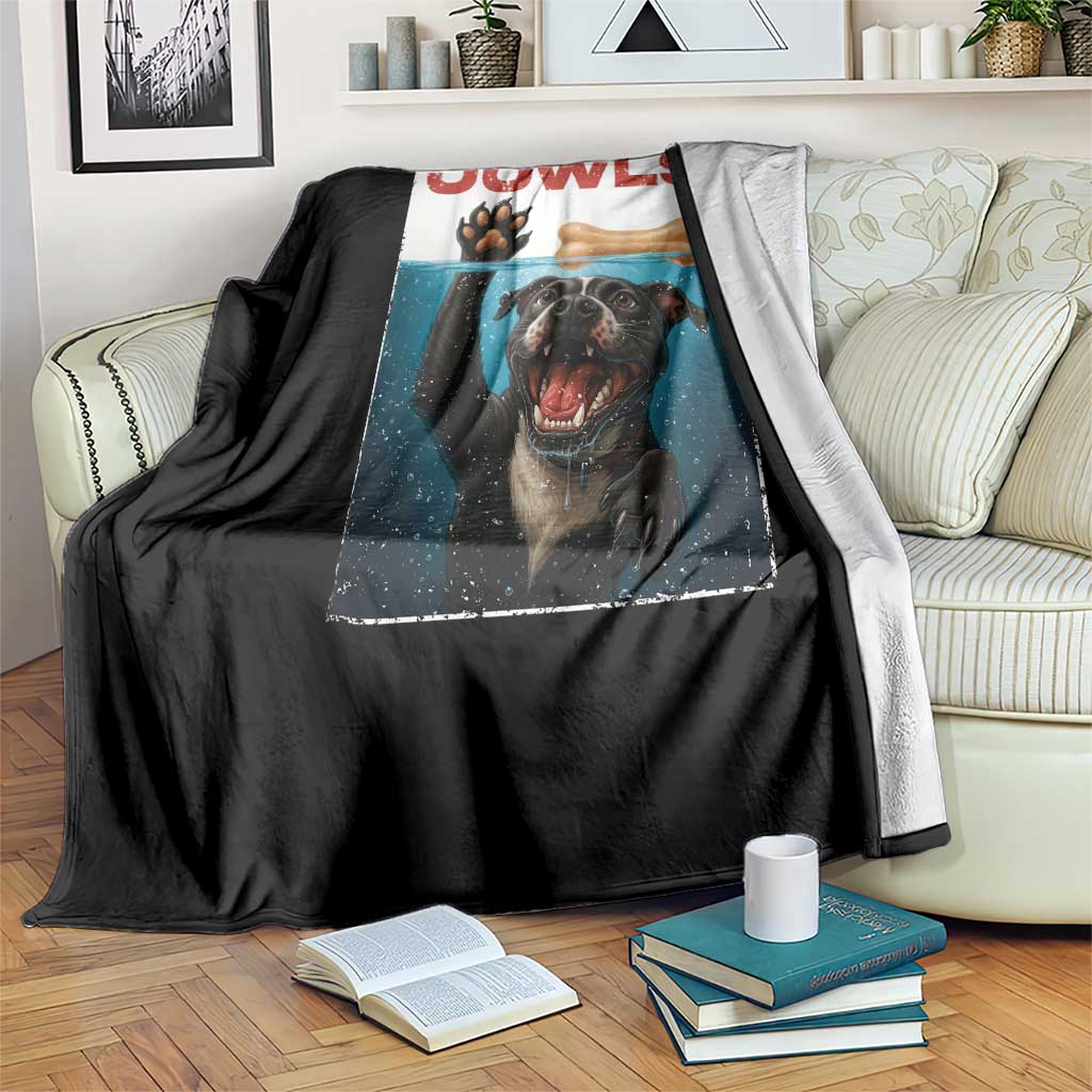 Pitbull Lover Throw Blanket Funny Jowls Horror Dog Poster - Wonder Print Shop