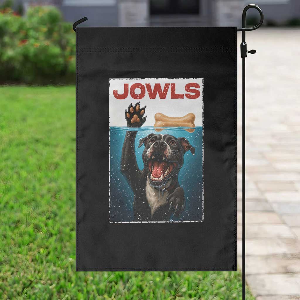 Pitbull Lover Garden Flag Funny Jowls Horror Dog Poster - Wonder Print Shop