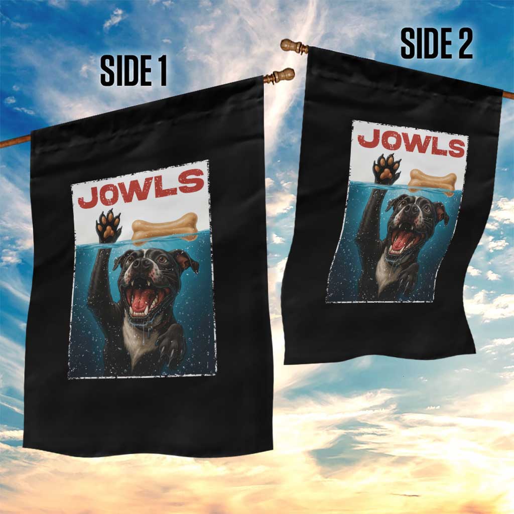 Pitbull Lover Garden Flag Funny Jowls Horror Dog Poster - Wonder Print Shop
