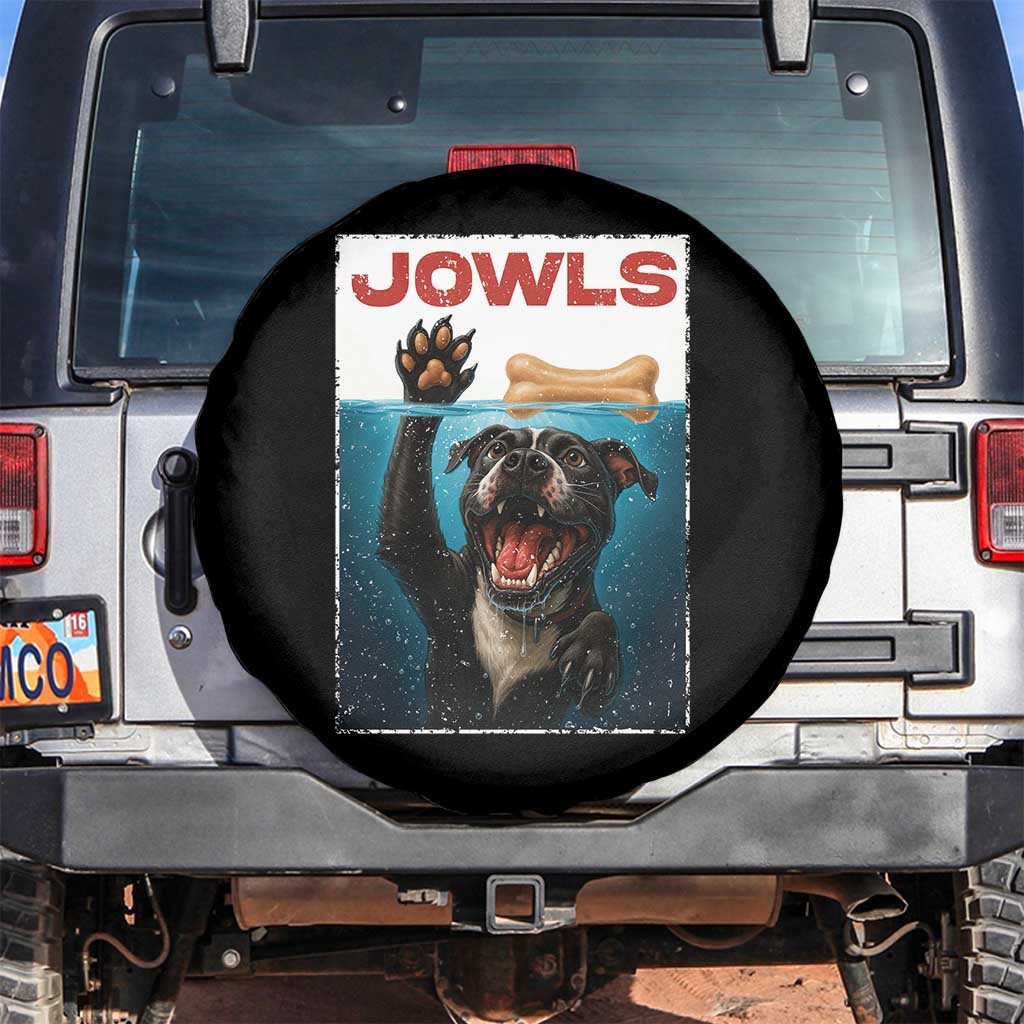 Pitbull Lover Spare Tire Cover Funny Jowls Horror Dog Poster - Wonder Print Shop