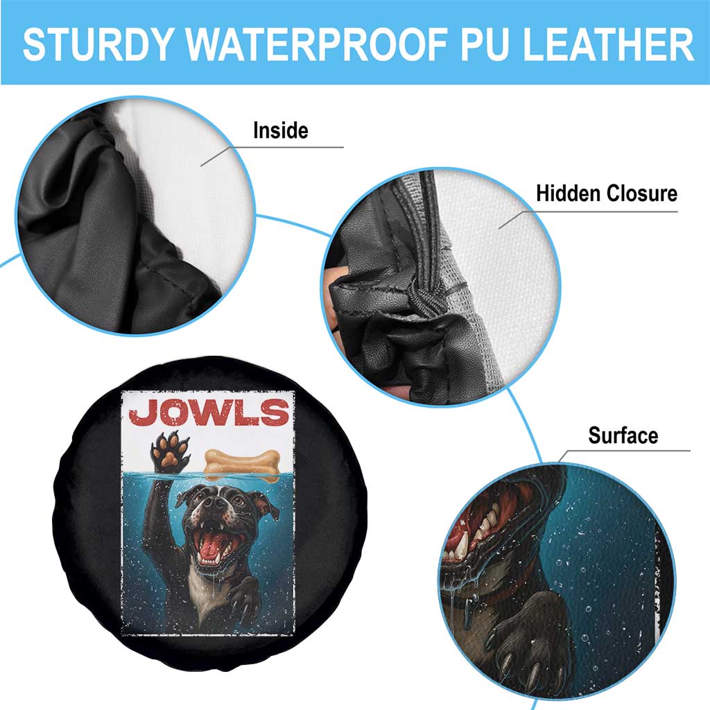 Pitbull Lover Spare Tire Cover Funny Jowls Horror Dog Poster - Wonder Print Shop