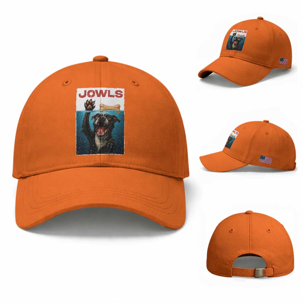 Pitbull Lover Baseball Cap Funny Jowls Horror Dog Poster