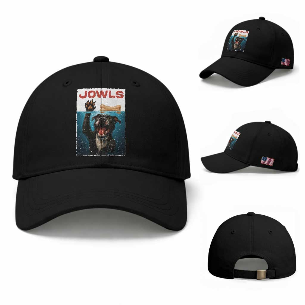 Pitbull Lover Baseball Cap Funny Jowls Horror Dog Poster