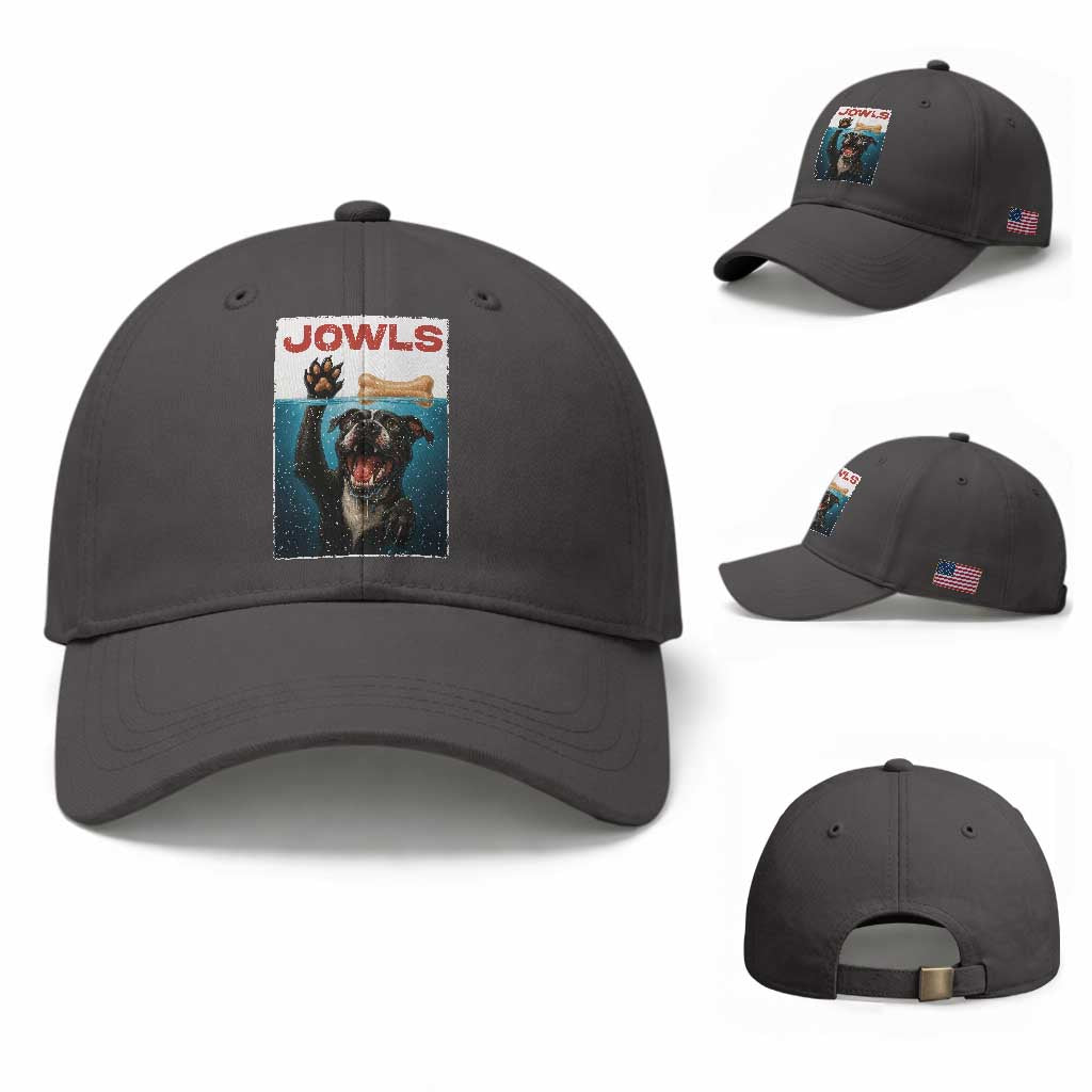 Pitbull Lover Baseball Cap Funny Jowls Horror Dog Poster