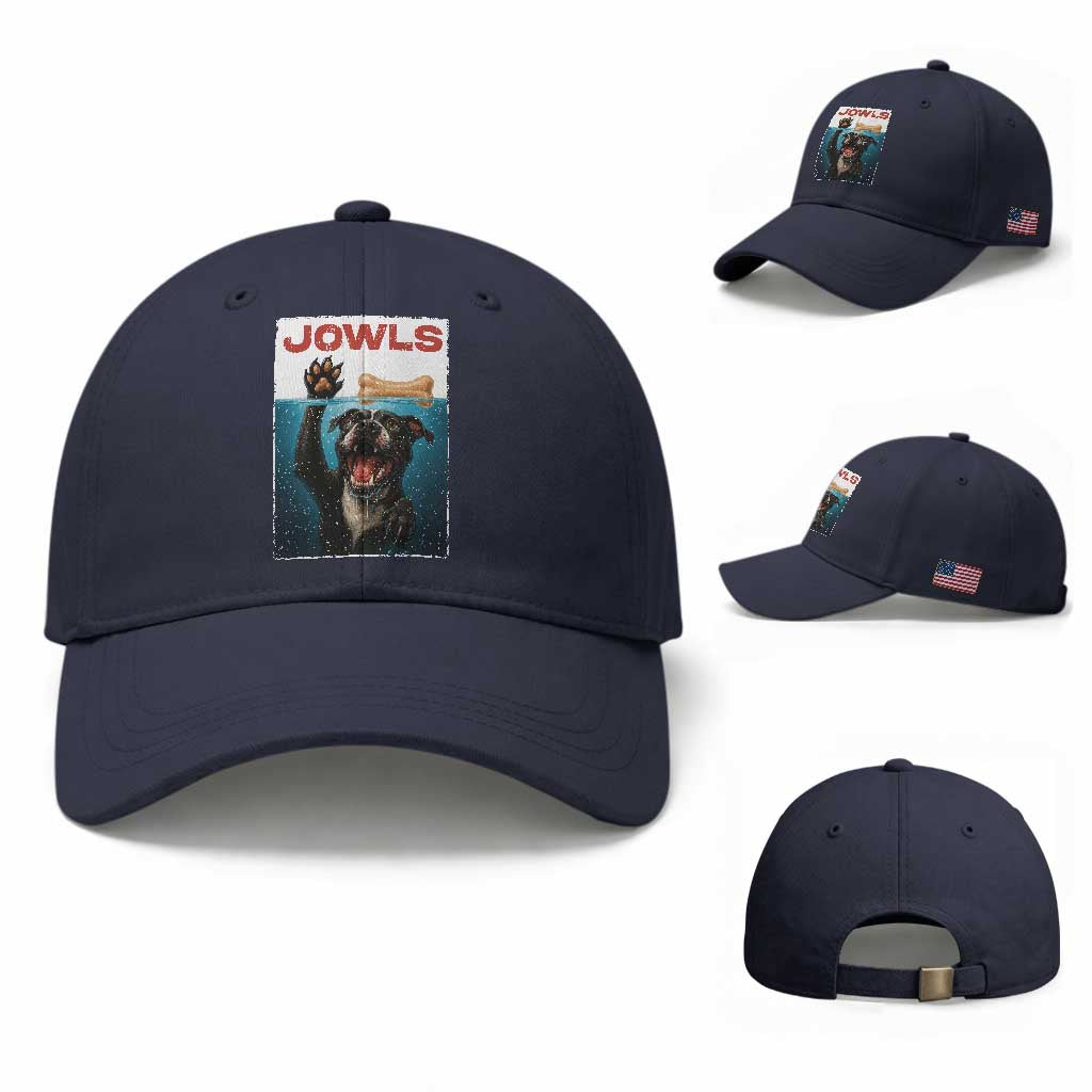 Pitbull Lover Baseball Cap Funny Jowls Horror Dog Poster