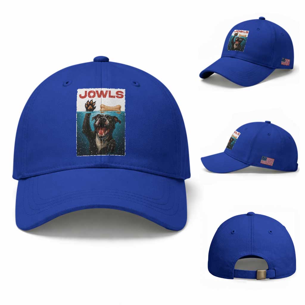 Pitbull Lover Baseball Cap Funny Jowls Horror Dog Poster