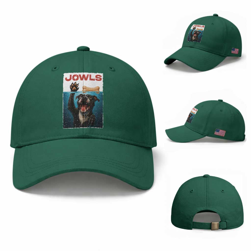 Pitbull Lover Baseball Cap Funny Jowls Horror Dog Poster