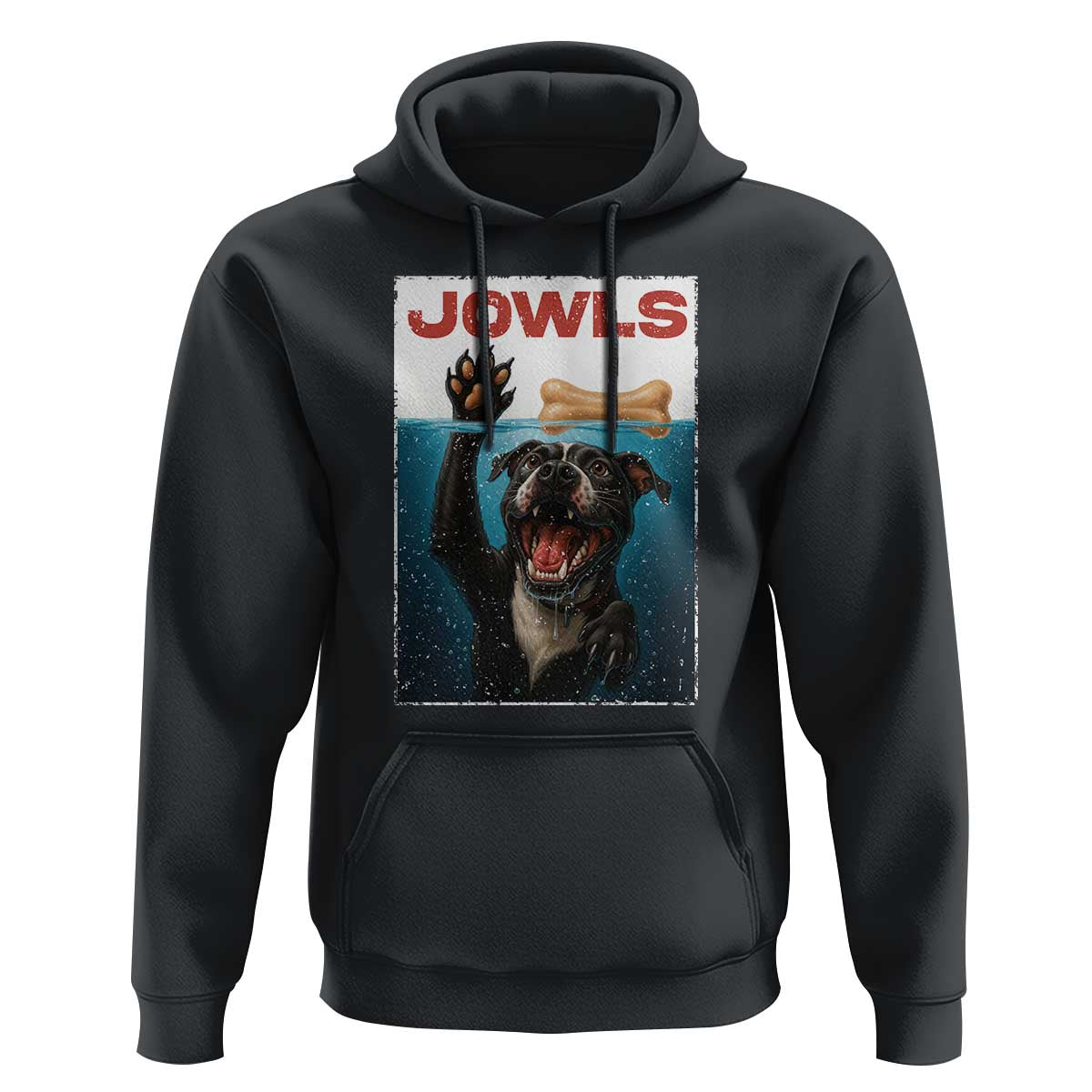 Pitbull Lover Hoodie Funny Jowls Horror Dog Poster - Wonder Print Shop