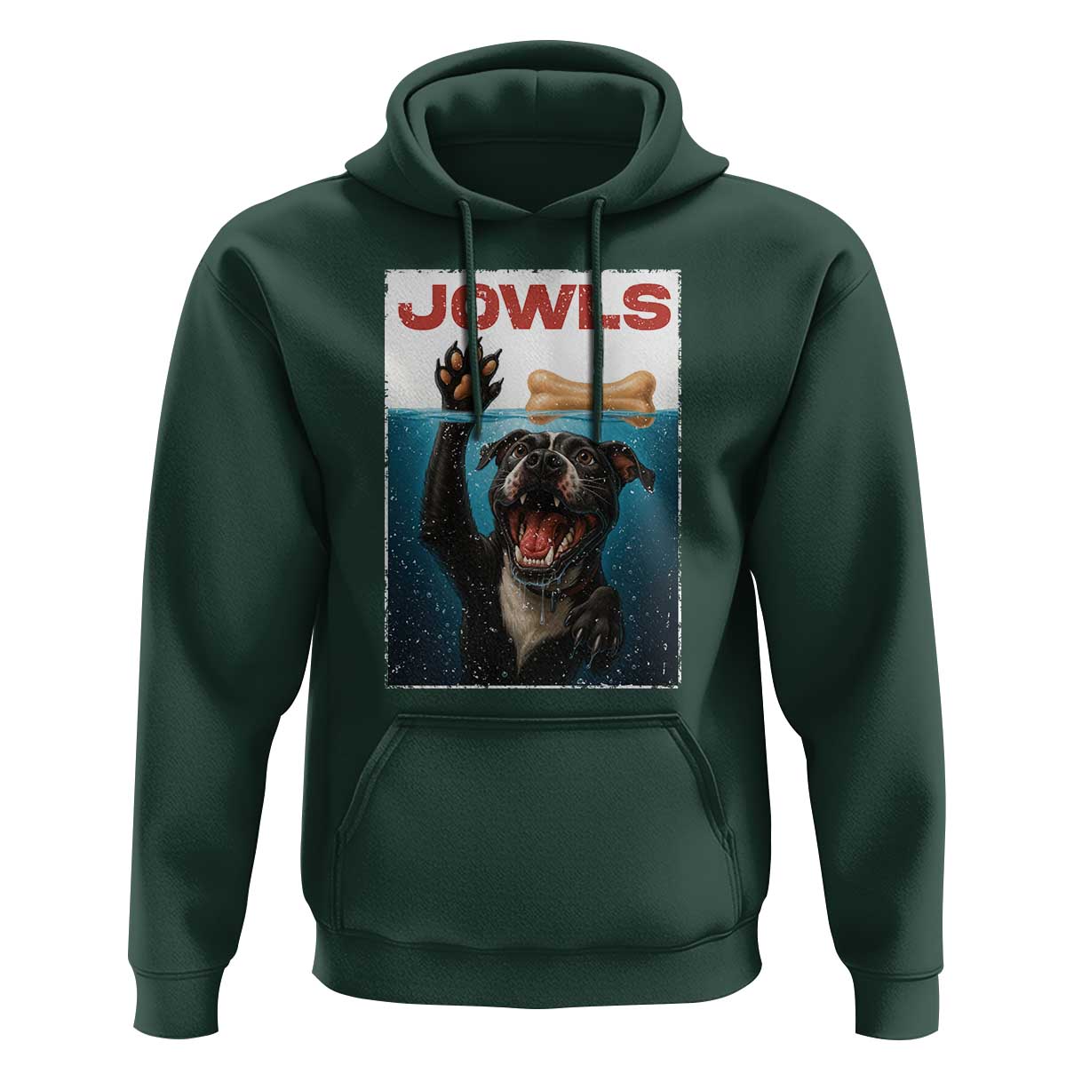 Pitbull Lover Hoodie Funny Jowls Horror Dog Poster - Wonder Print Shop