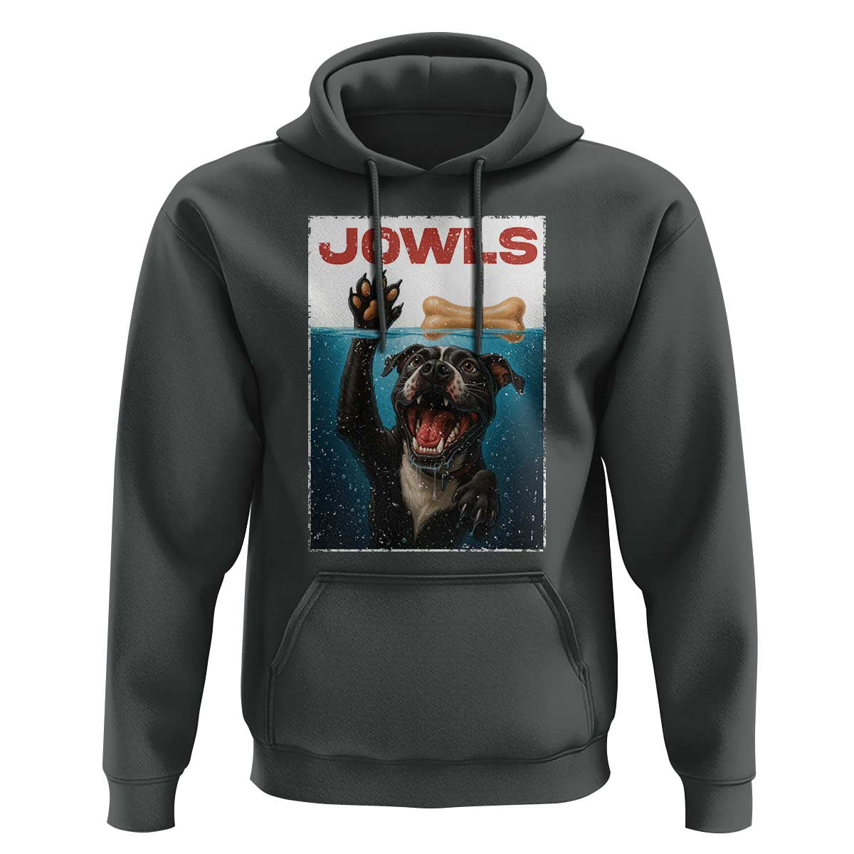 Pitbull Lover Hoodie Funny Jowls Horror Dog Poster - Wonder Print Shop