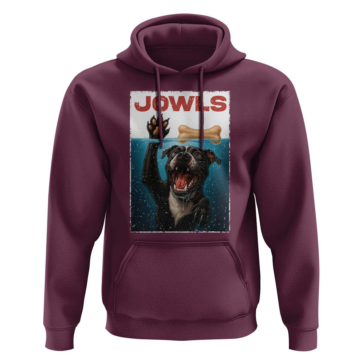 Pitbull Lover Hoodie Funny Jowls Horror Dog Poster - Wonder Print Shop