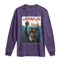 Pitbull Lover Long Sleeve Shirt Funny Jowls Horror Dog Poster - Wonder Print Shop