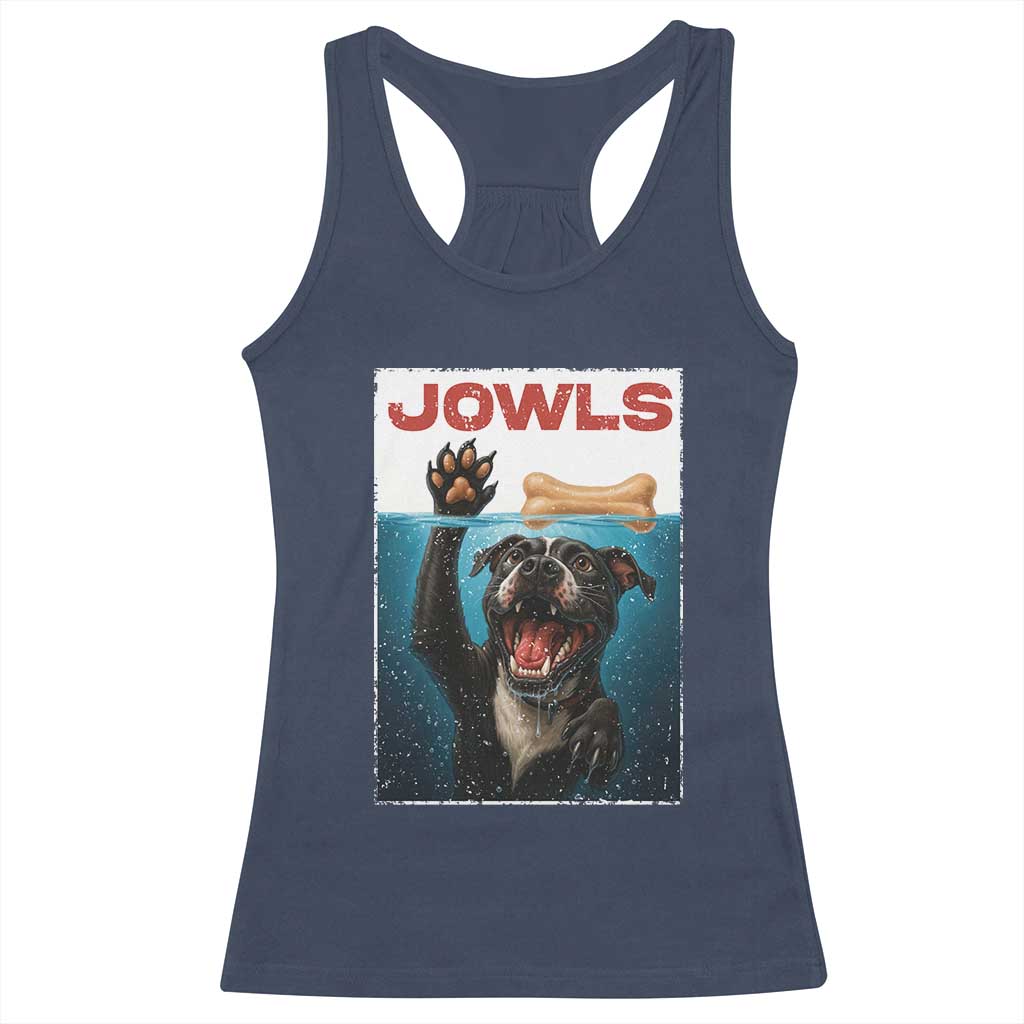 Pitbull Lover Racerback Tank Top Funny Jowls Horror Dog Poster - Wonder Print Shop