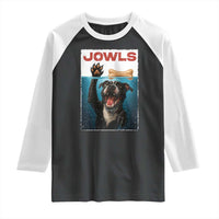 Pitbull Lover Raglan Shirt Funny Jowls Horror Dog Poster - Wonder Print Shop