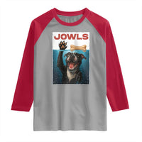 Pitbull Lover Raglan Shirt Funny Jowls Horror Dog Poster - Wonder Print Shop