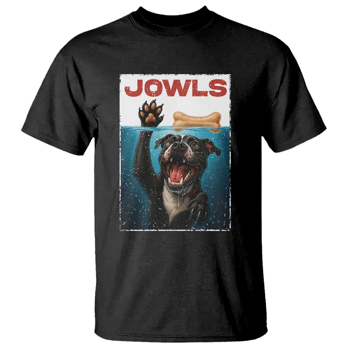 Pitbull Lover T Shirt Funny Jowls Horror Dog Poster - Wonder Print Shop