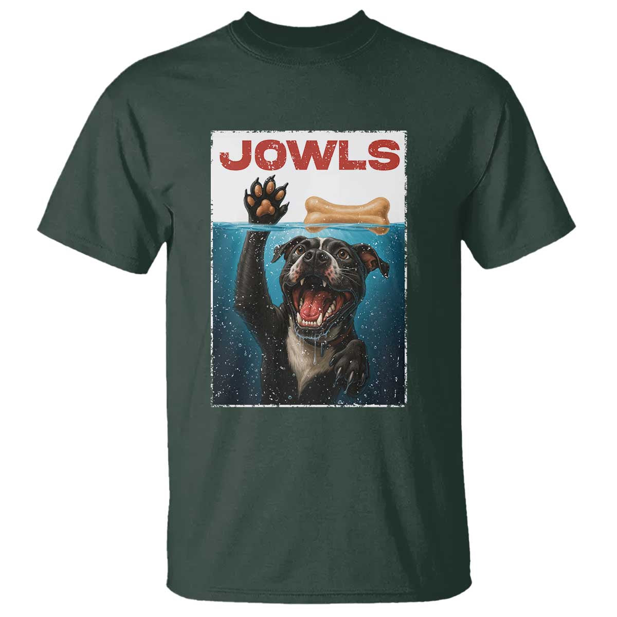Pitbull Lover T Shirt Funny Jowls Horror Dog Poster - Wonder Print Shop