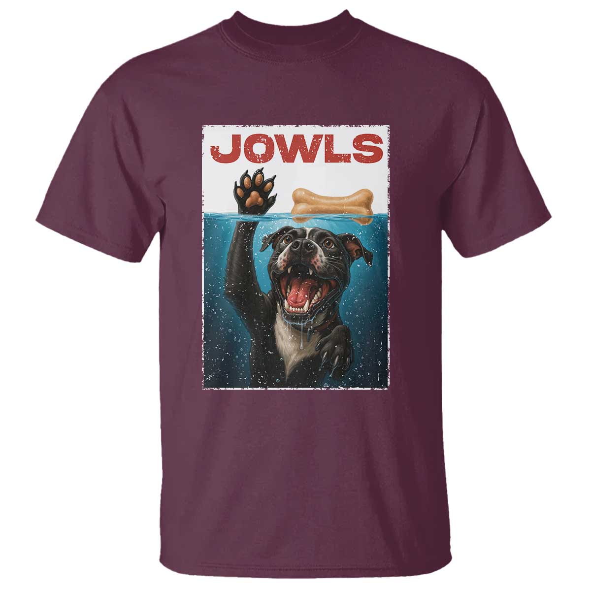 Pitbull Lover T Shirt Funny Jowls Horror Dog Poster - Wonder Print Shop