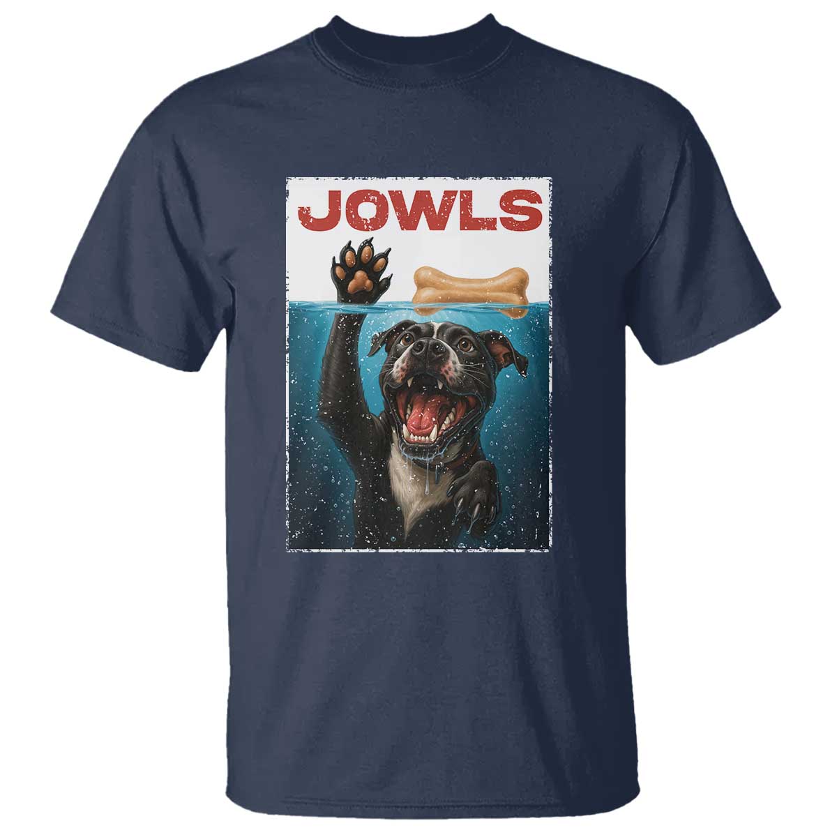 Pitbull Lover T Shirt Funny Jowls Horror Dog Poster - Wonder Print Shop