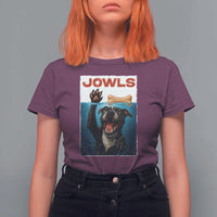 Pitbull Lover T Shirt For Women Funny Jowls Horror Dog Poster - Wonder Print Shop