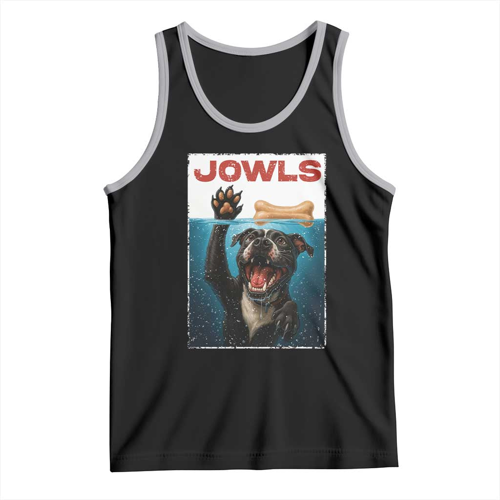 Pitbull Lover Tank Top Funny Jowls Horror Dog Poster - Wonder Print Shop