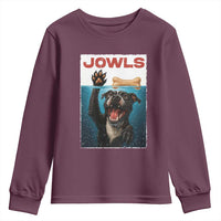 Pitbull Lover Youth Sweatshirt Funny Jowls Horror Dog Poster - Wonder Print Shop