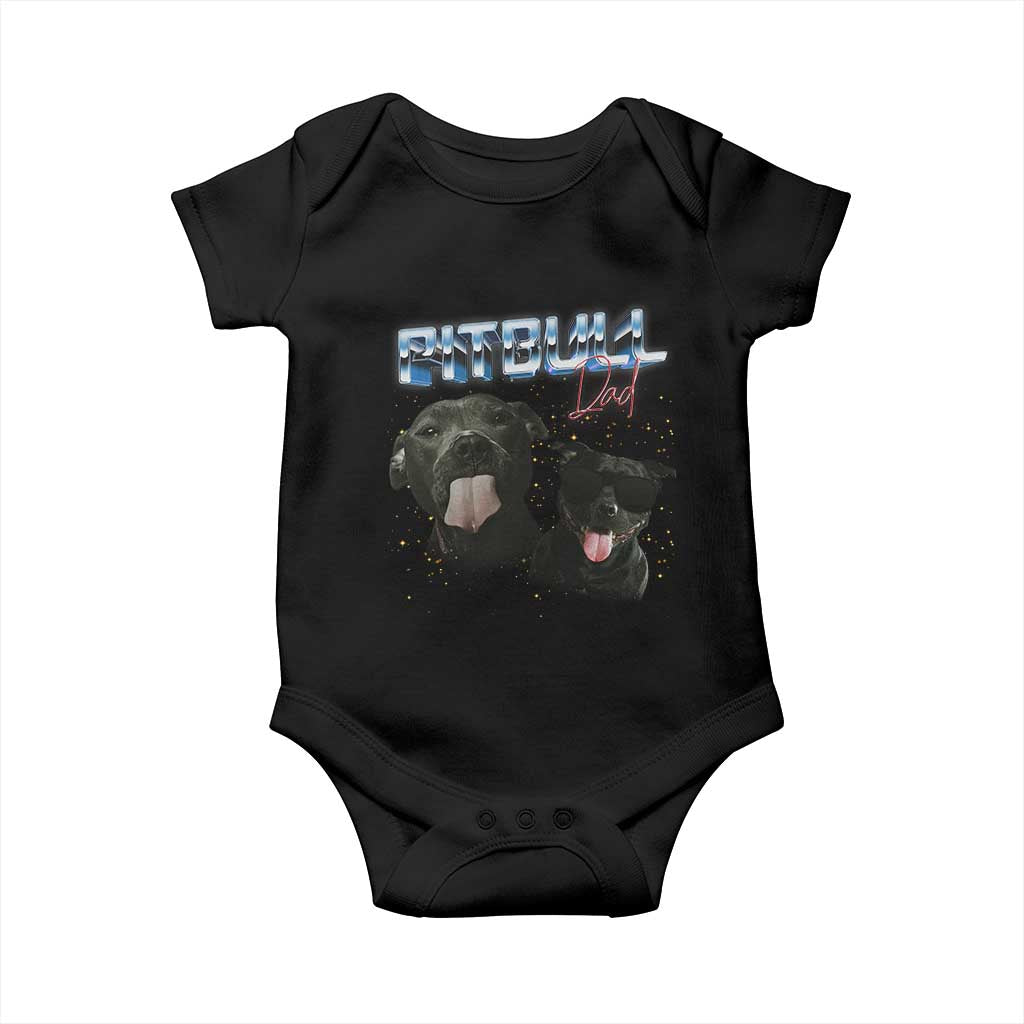 Pitbull Dad Baby Onesie Funny Gift For Pitbull Lover - Wonder Print Shop