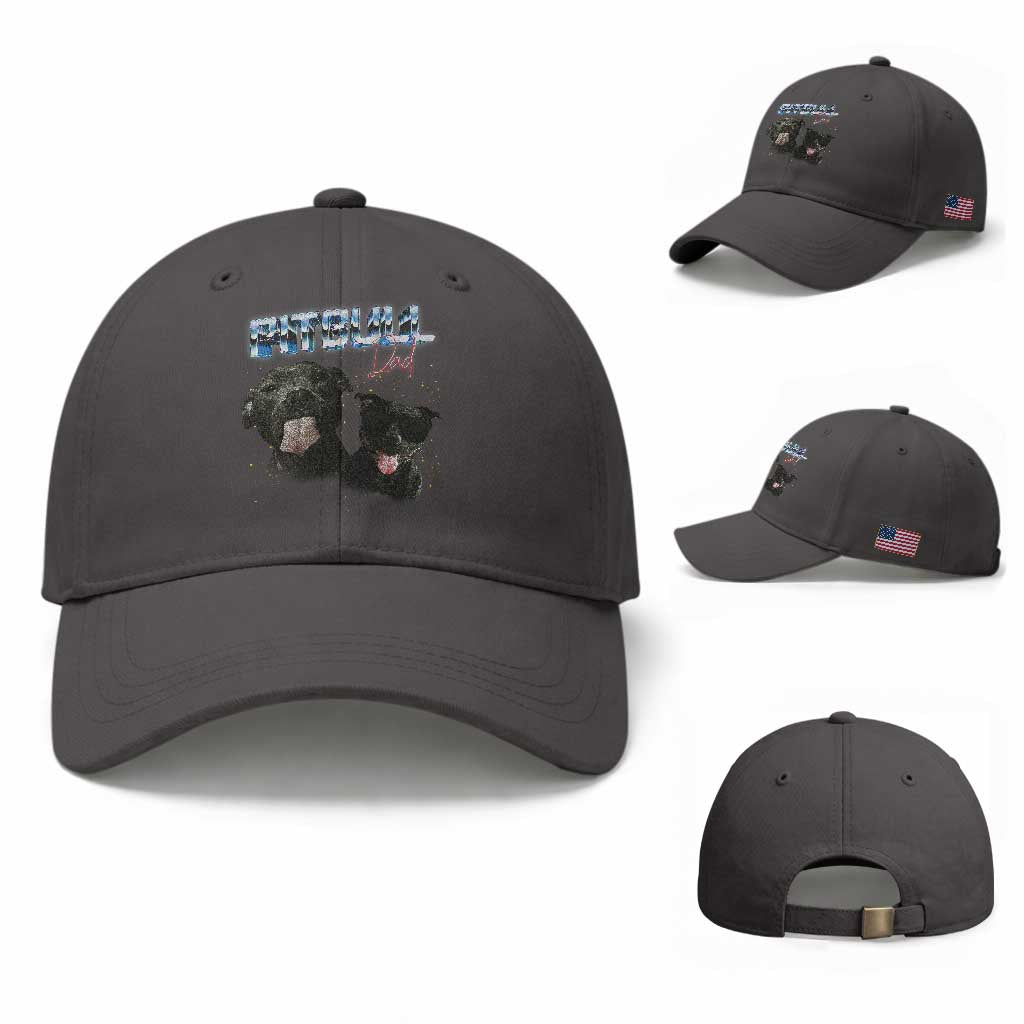 Pitbull Dad Baseball Cap Funny Gift For Pitbull Lover