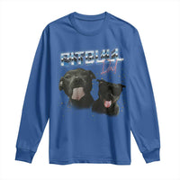 Pitbull Dad Long Sleeve Shirt Funny Gift For Pitbull Lover - Wonder Print Shop