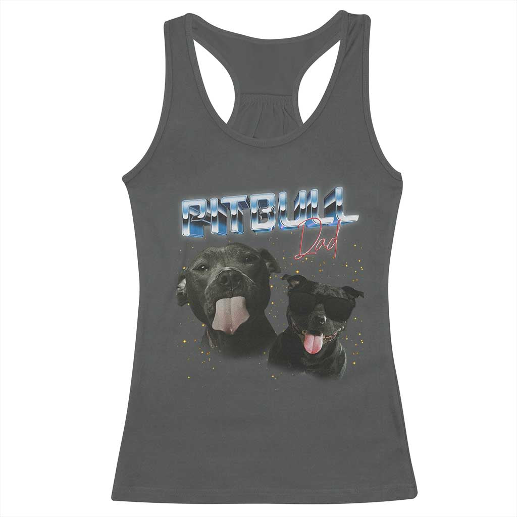 Pitbull Dad Racerback Tank Top Funny Gift For Pitbull Lover - Wonder Print Shop