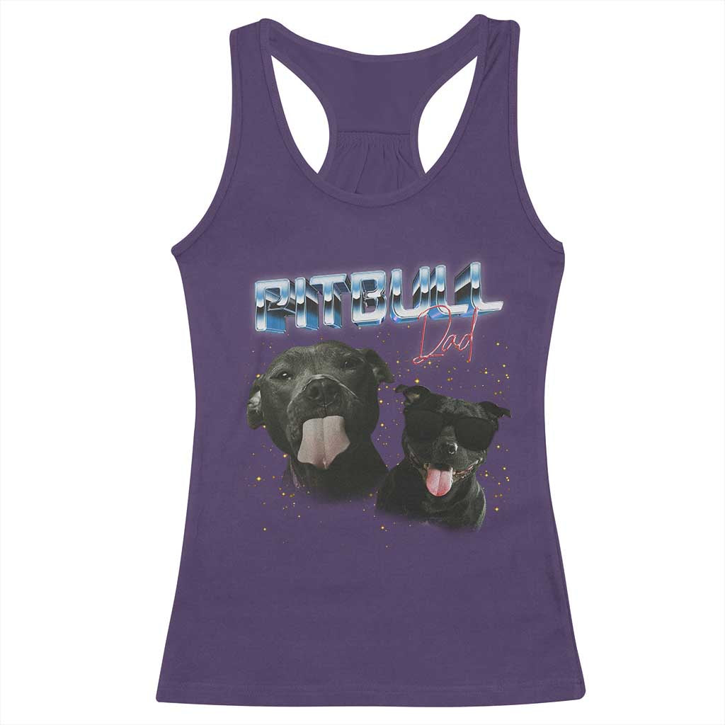 Pitbull Dad Racerback Tank Top Funny Gift For Pitbull Lover - Wonder Print Shop