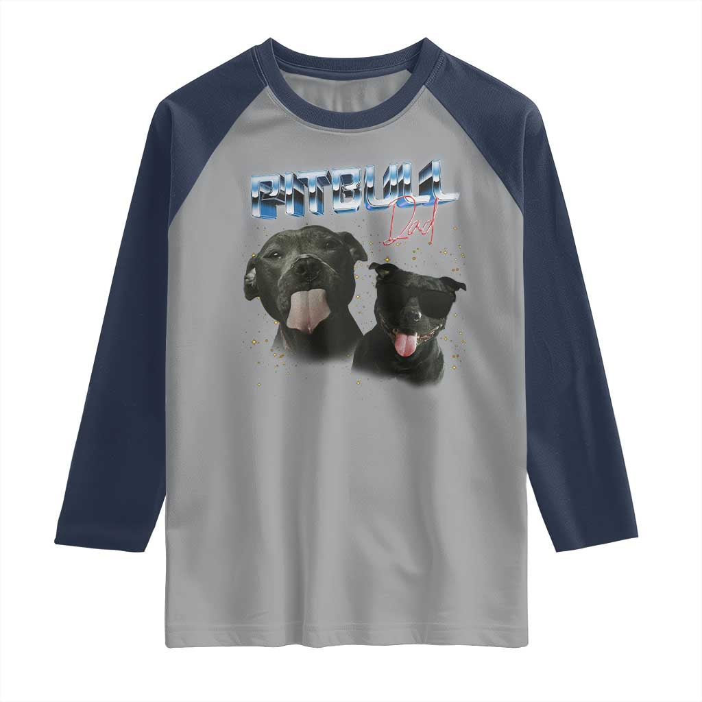 Pitbull Dad Raglan Shirt Funny Gift For Pitbull Lover - Wonder Print Shop