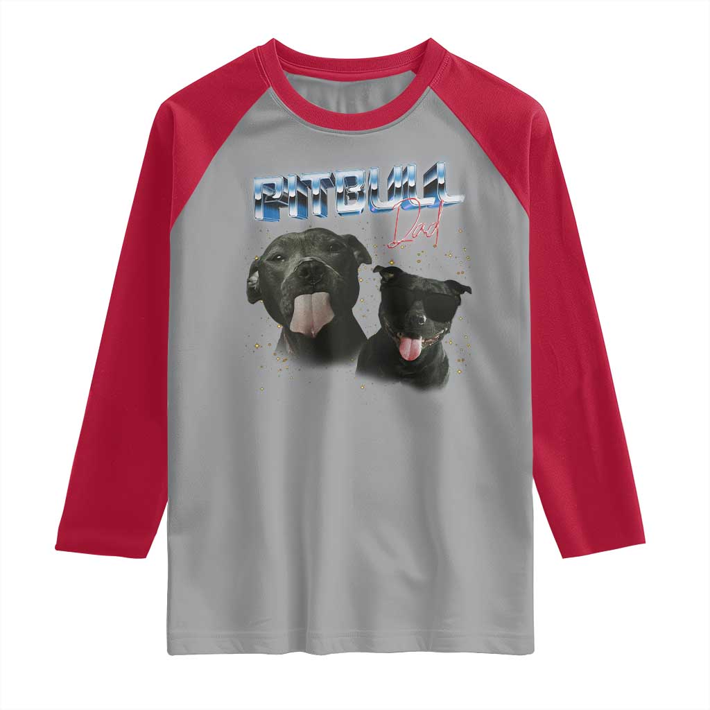 Pitbull Dad Raglan Shirt Funny Gift For Pitbull Lover - Wonder Print Shop