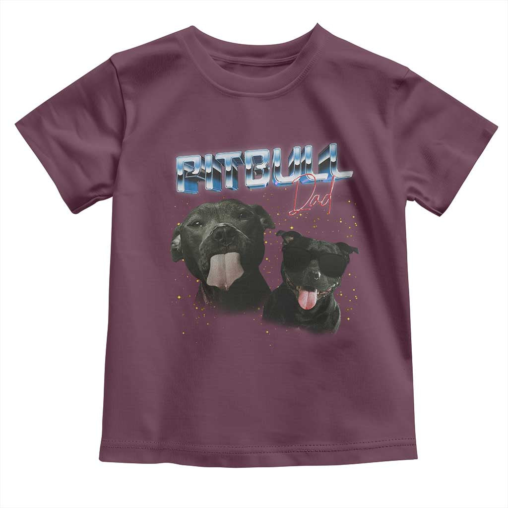 Pitbull Dad Toddler T Shirt Funny Gift For Pitbull Lover - Wonder Print Shop