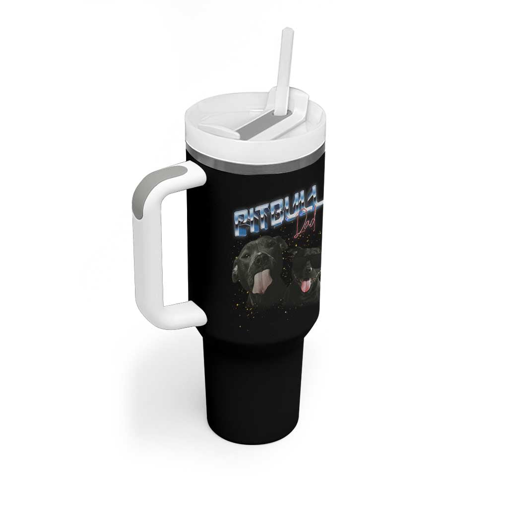 Pitbull Dad Tumbler With Handle Funny Gift For Pitbull Lover