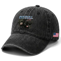 Pitbull Dad Washed Cotton Baseball Cap Funny Gift For Pitbull Lover