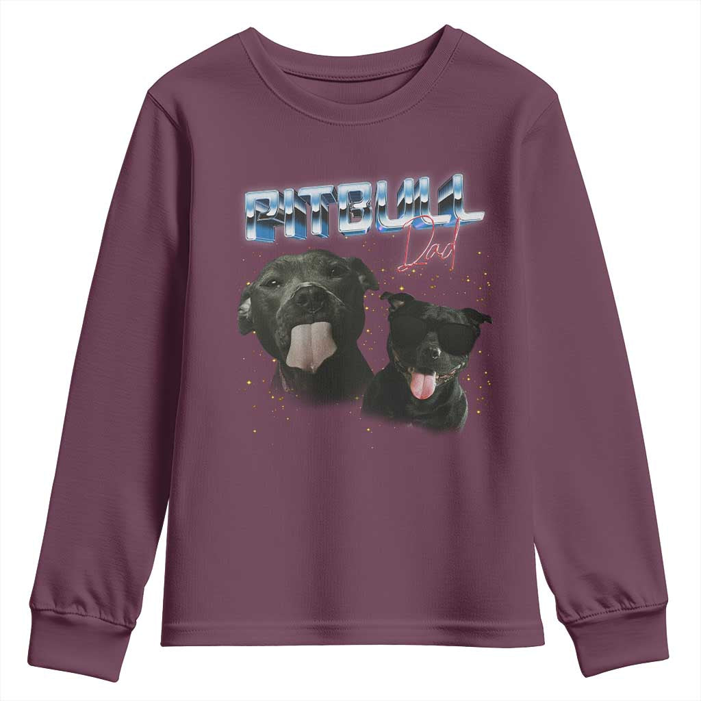 Pitbull Dad Youth Sweatshirt Funny Gift For Pitbull Lover - Wonder Print Shop